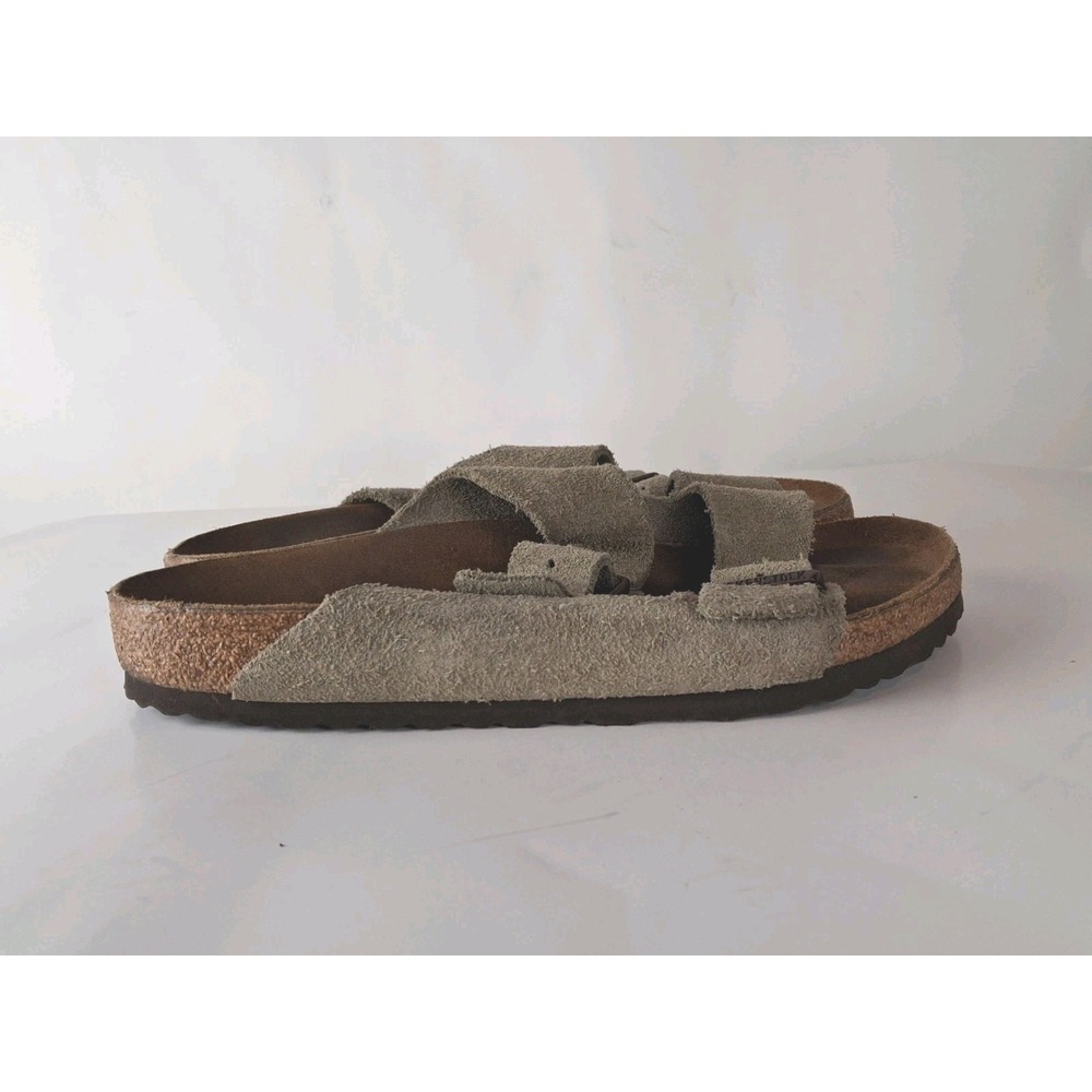 Birkenstock Arizona Taupe Suede Slip On Footbed Sandals EU 41 US 10